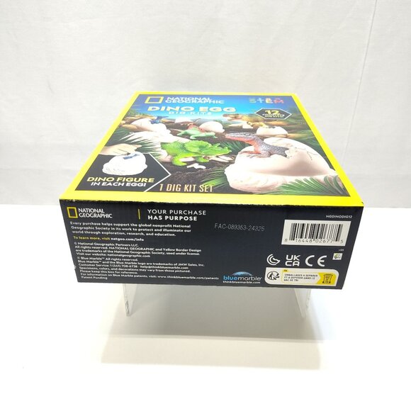National Geographic Dino Egg Dig Kit Dinosaur Figures Tools Kids Science Toy NIB - Picture 9 of 12